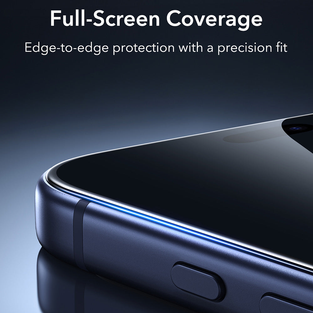 Film de protection d'écran Privacy ESR Armorite UltraFit pour Apple iPhone 18 Pro Max, Verre trempé, Collage complet, Lot de 2 pièces