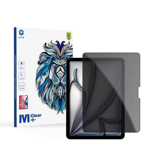 Privacy-Schutzfolie Lito Classic für Apple iPad Air 11 (2026) / Air 11 (2025), gehärtetes Glas, Full Glue, 2.5D