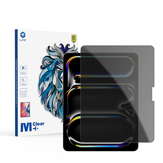 Pellicola protettiva per schermo Privacy Lito Classic per Apple iPad Air 13 (2026) / Pro 13 (2025), Vetro temperato, Full Glue, 2.5D