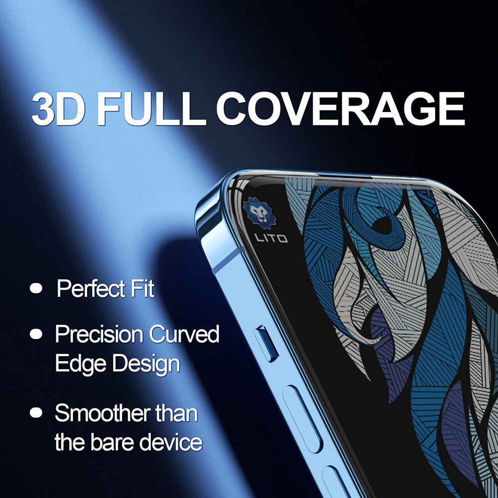 Schutzfolie Privacy Lito D+ Max 4K für Apple iPhone 17 Pro, Gehärtetes Glas, Vollverklebung