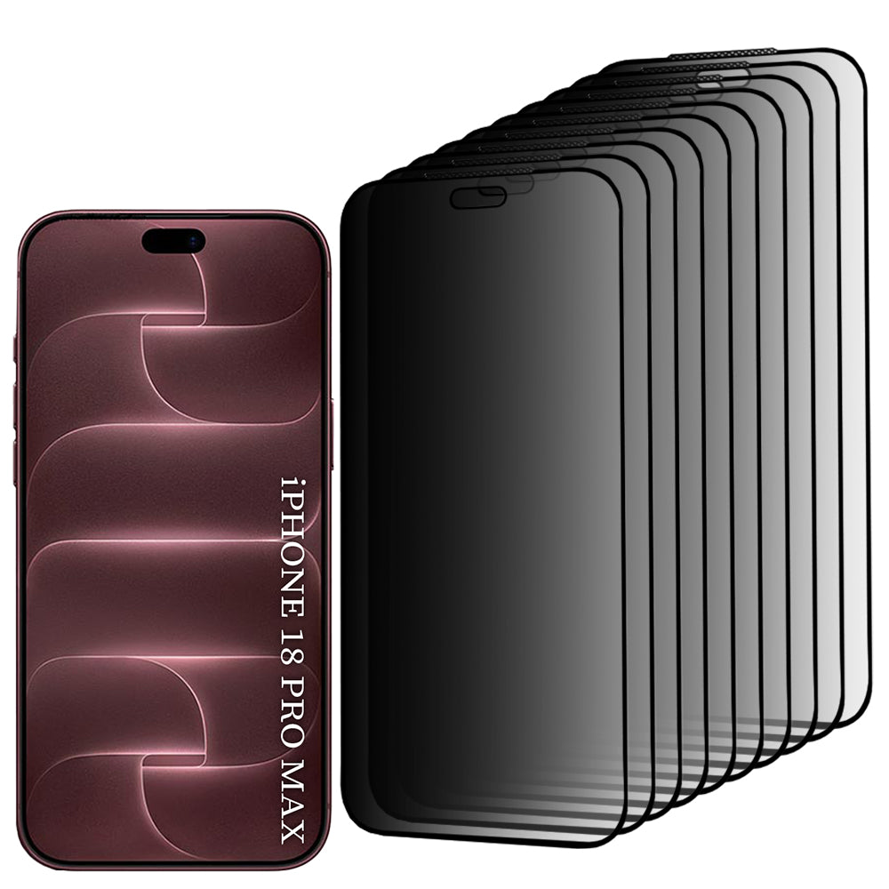 Pellicola protettiva Privacy Lito HD Pro per schermo Apple iPhone 18 Pro Max, vetro temperato, adesivo integrale, confezione da 10 pezzi