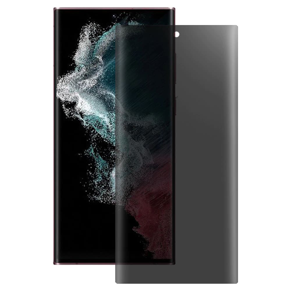 Film de protection écran Privacy Lito pour Samsung Galaxy S22 Ultra 5G S908, Verre trempé, Colle UV, 3D