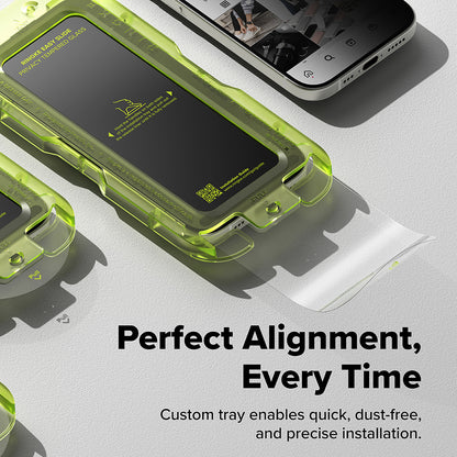Film de protection d'écran Privacy Ringke Easy Slide pour Apple iPhone 17, Verre trempé, Collage complet, Lot de 2 pièces