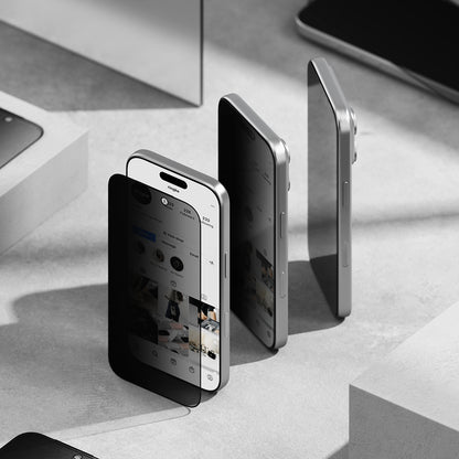Privacy-Schutzfolie Ringke Easy Slide für Apple iPhone 18 Pro, gehärtetes Glas, Full Glue, 2er-Set