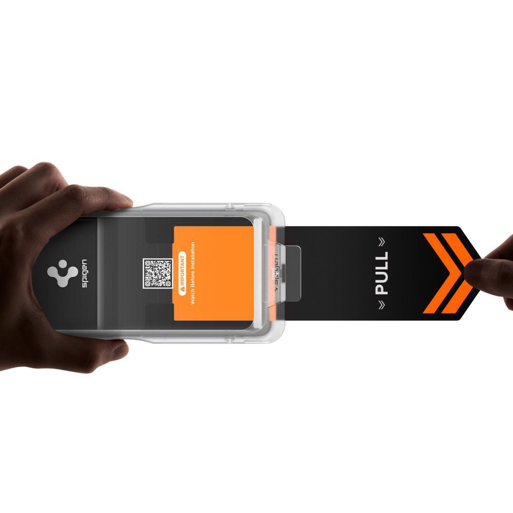 Spigen GlastR EZ FIT Pro HD Privacy Screen Protector for Samsung Galaxy S26 Plus S947, Tempered Glass, Full Glue, Set of 2 pieces AGL11085