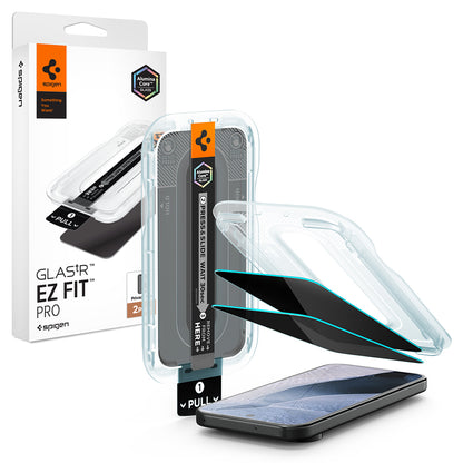 Pellicola protettiva per schermo Privacy Spigen GlastR EZ FIT Pro per Google Pixel 11 / 10, Vetro temperato, Full Glue, Set 2 pezzi AGL11546