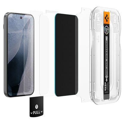 Pellicola protettiva per schermo Privacy Spigen GlastR EZ FIT Pro per Google Pixel 11 / 10, Vetro temperato, Full Glue, Set 2 pezzi AGL11546