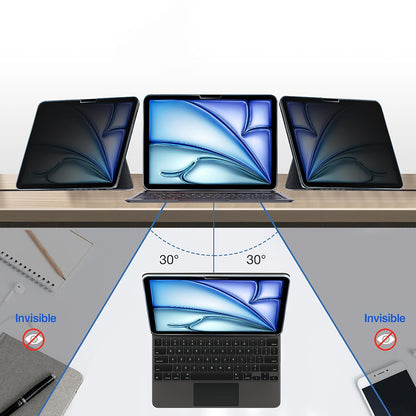 Privacy Screen Protector Techsuit ArmorGlass CrystalHD for Samsung Galaxy Tab A11 / Tab A9, Tempered Glass, Full Glue, Set of 2 pieces