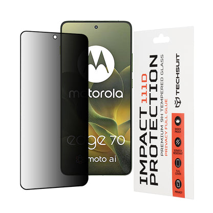 Schutzfolie Privacy Techsuit für Motorola Edge 70, gehärtetes Glas, Full Glue, 111D