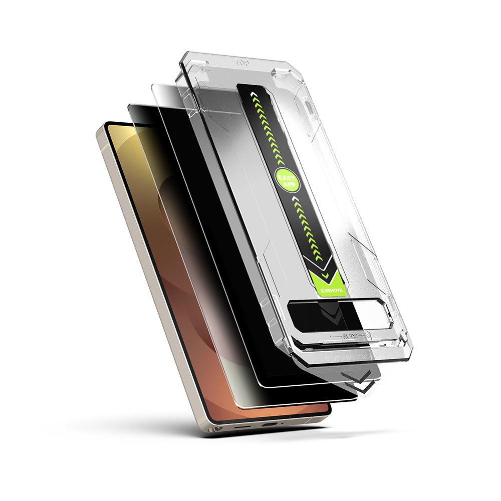 Privacy-Schutzfolie Techsuit TitanGlass CrystalHD für Samsung Galaxy A17 5G / A16 5G A166, Sicherheitsglas, Vollklebung, 2 Stück Set