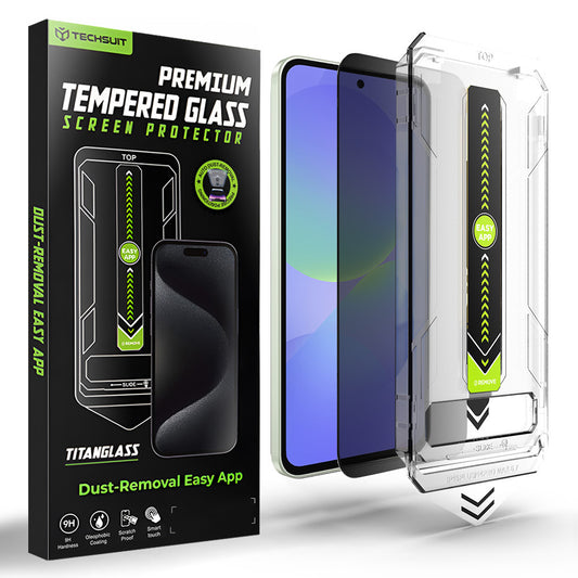 Pellicola protettiva per schermo Privacy Techsuit TitanGlass CrystalHD per Samsung Galaxy A37 5G / A36 A366, Vetro temperato, Full Glue