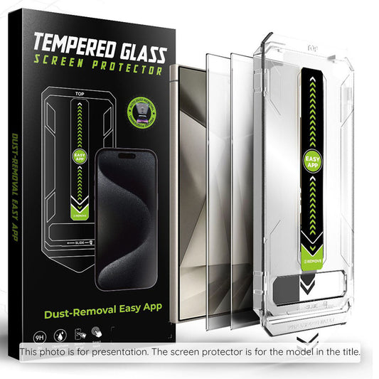 Schutzfolie Privacy Techsuit TitanGlass CrystalHD für Samsung Galaxy S25 FE, gehärtetes Glas, Full Glue, Set mit 2 Stück.