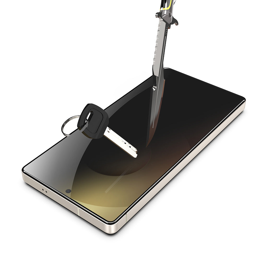 Screen Protector Privacy Techsuit TitanGlass CrystalHD for Samsung Galaxy S26 Plus, Tempered Glass, Full Glue