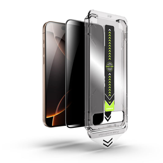 Pellicola protettiva per schermo Privacy Techsuit TitanGlass per Apple iPhone 18 Pro, Vetro temperato, Full Glue