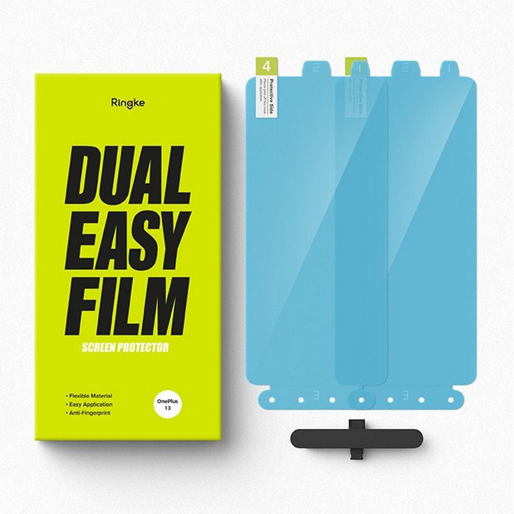 Pellicola protettiva per schermo Ringke Dual Easy per OnePlus 13, plastica, set da 2 pezzi