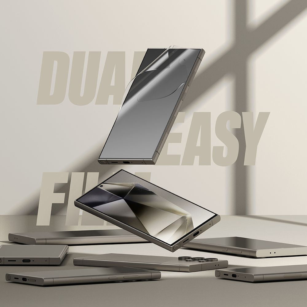 Schutzfolie Ringke Dual Easy für Samsung Galaxy S24 Ultra S928, Kunststoff, Set 2 Stück