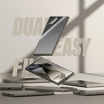 Schutzfolie Ringke Dual Easy für Samsung Galaxy S24 Ultra S928, Kunststoff, Set 2 Stück
