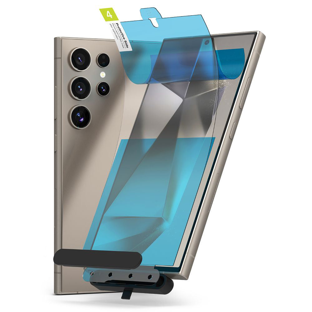 Schutzfolie Ringke Dual Easy für Samsung Galaxy S24 Ultra S928, Kunststoff, Set 2 Stück