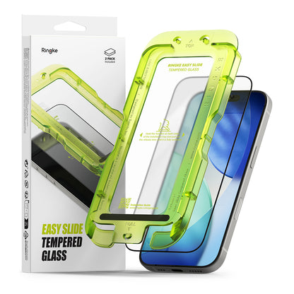 Pellicola protettiva per schermo Ringke Easy Slide per Apple iPhone 17 Pro Max, Vetro temperato, Full Glue, Set da 2 pezzi