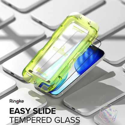 Pellicola protettiva per schermo Ringke Easy Slide per Apple iPhone 17 Pro, Vetro temperato, Full Glue, Set da 2 pezzi