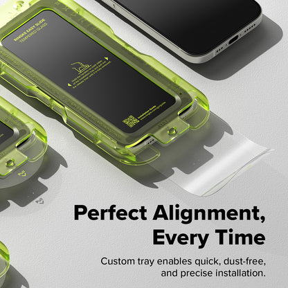 Pellicola protettiva per schermo Ringke Easy Slide per Apple iPhone 17 Pro, Vetro temperato, Full Glue, Set da 2 pezzi