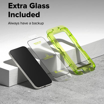 Pellicola protettiva per schermo Ringke Easy Slide per Apple iPhone 17, vetro temperato, Full Glue, set da 2 pezzi