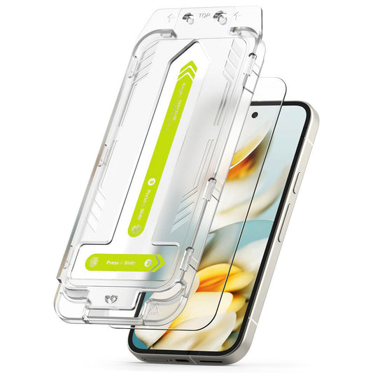 Film de protection d'écran Ringke Easy Slide pour Google Pixel 9a, Verre trempé, Collage complet, Lot de 2 pièces