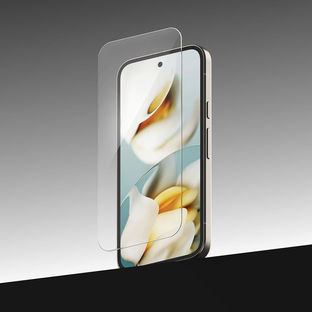 Pellicola protettiva per schermo Ringke Easy Slide per Google Pixel 9a, Vetro temperato, Full Glue, Set da 2 pezzi