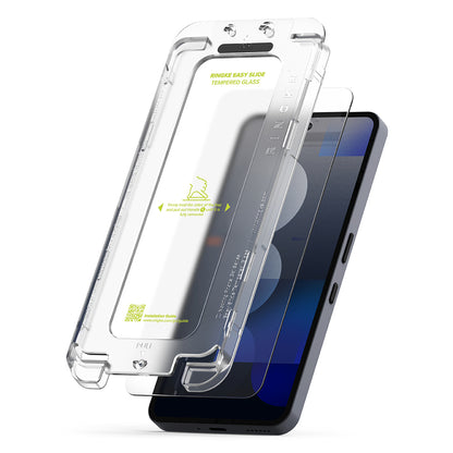 Pellicola protettiva per schermo Ringke Easy Slide per Nothing Phone (3a) / Phone (3a) Pro, Vetro temperato, Full Glue, Set da 2 pezzi