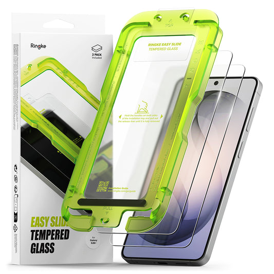 Pellicola protettiva Schermo Ringke Easy Slide per Samsung Galaxy S26 Plus, Vetro Temperato, Full Glue, Set 2 pezzi