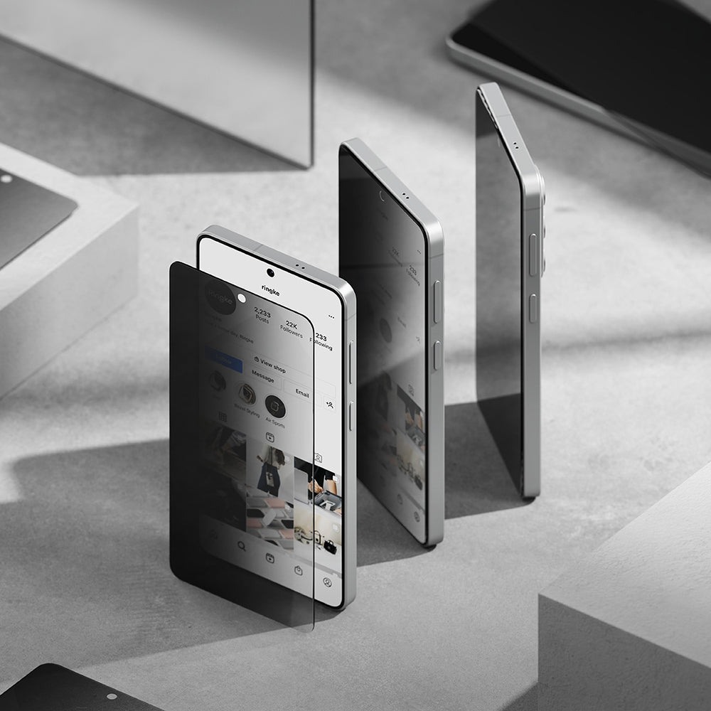 Film de protection d'écran Ringke Easy Slide pour Samsung Galaxy S26 Plus, Verre Trempé, Full Glue, Lot de 2 pièces, Noir