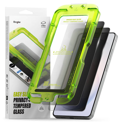 Schutzfolie Ringke Easy Slide für Samsung Galaxy S26 Ultra S948, gehärtetes Glas, Vollkleber, Set mit 2 Stück, Schwarz