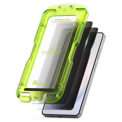 Schutzfolie Ringke Easy Slide für Samsung Galaxy S26 Ultra S948, gehärtetes Glas, Vollkleber, Set mit 2 Stück, Schwarz