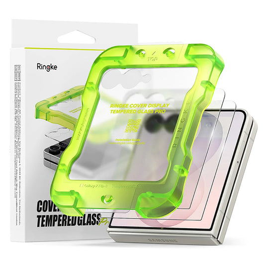 Pellicola protettiva per schermo esterno Ringke Pro per Samsung Galaxy Z Flip8 F776, vetro temperato, adesivo completo, set da 2 pezzi