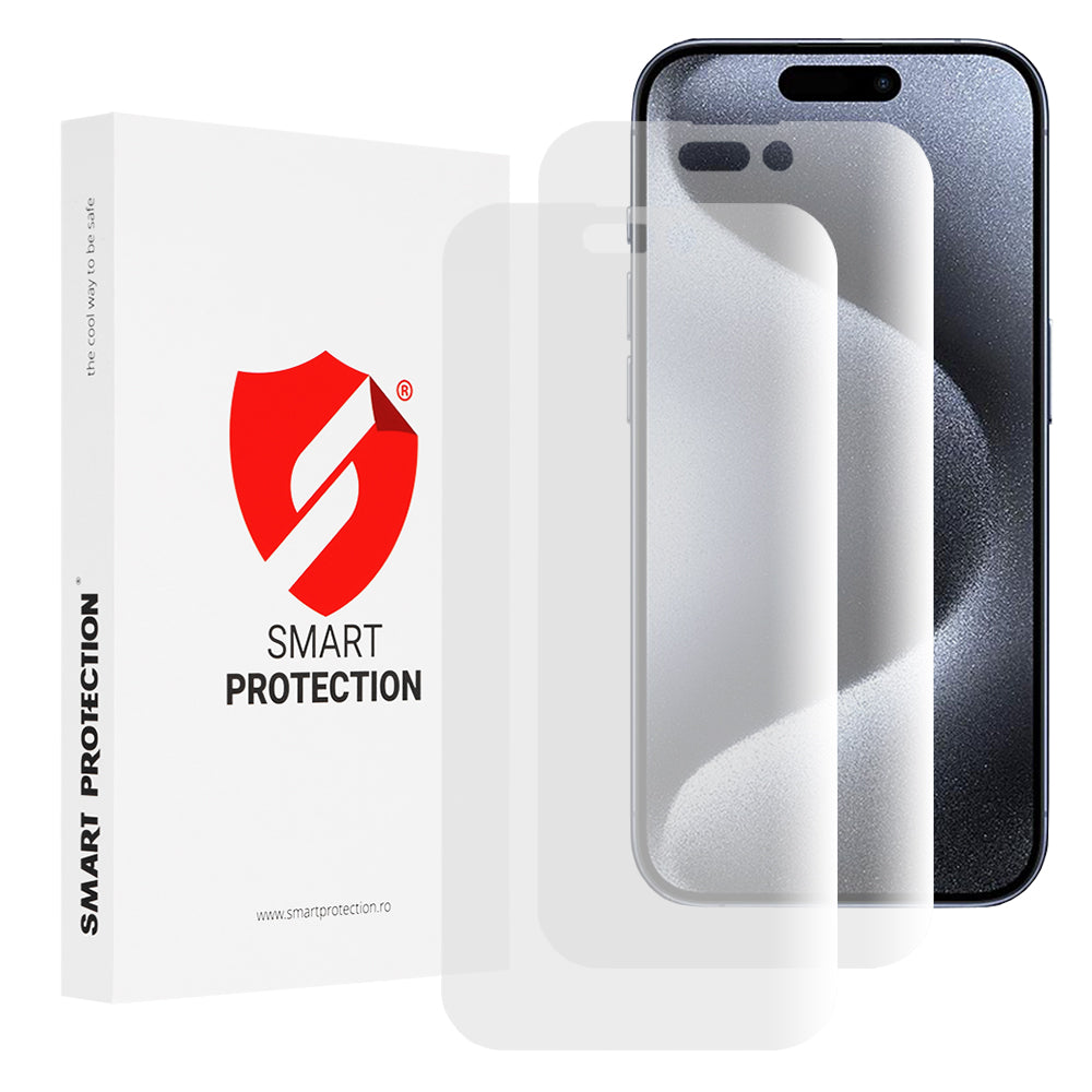 Pellicola protettiva per schermo Smart Protection Premium Classic per Apple iPhone 15 Pro, Plastica, Set da 2 pezzi