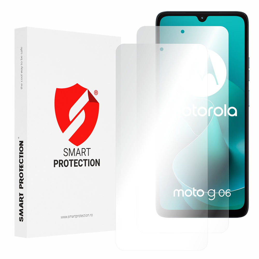 Film de protection d'écran Smart Protection Premium Classic pour Motorola Moto G06 Power / G06, Plastique, Full Glue, Lot de 2 pièces.