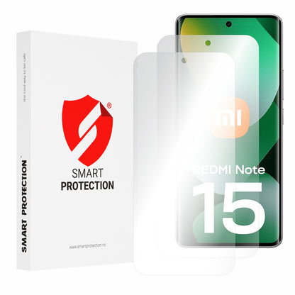 Pellicola protettiva Schermo Smart Protection Premium Classic per Xiaomi Redmi Note 15 4G, Plastica, Set 2 pezzi