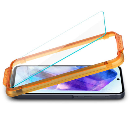 Film de protection d'écran Spigen GlastR Align Master pour Samsung Galaxy A55 5G A556, Verre Trempé, Collage Complet, Lot de 2 pièces AGL07775