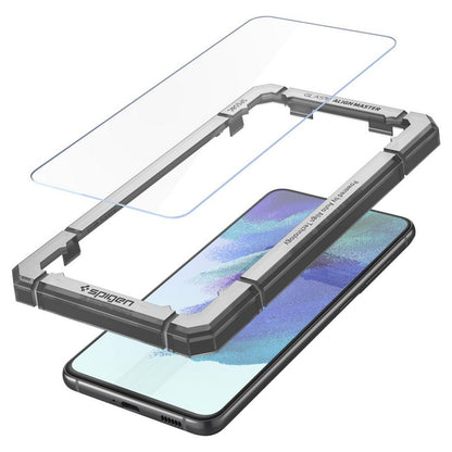 Pellicola Protettiva Schermo Spigen GlastR Align Master per Samsung Galaxy S21 FE 5G G990, Vetro Temperato, Full Glue, Set 2 pezzi AGL03088