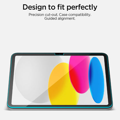 Pellicola protettiva per schermo Spigen GlastR Align Master T per Apple iPad (2025) / (2022), Vetro temperato, Full Glue AGL11698