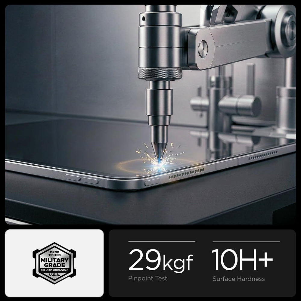 Pellicola protettiva per schermo Spigen GlastR Align Master T per Apple iPad (2025) / (2022), Vetro temperato, Full Glue AGL11698
