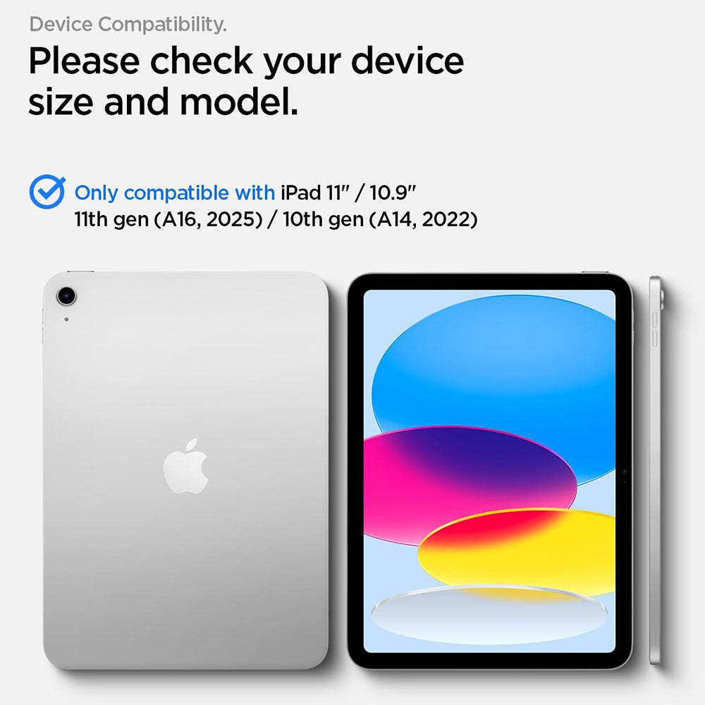 Pellicola protettiva per schermo Spigen GlastR Align Master T per Apple iPad (2025) / (2022), Vetro temperato, Full Glue AGL11698