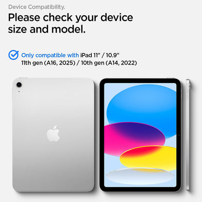 Pellicola protettiva per schermo Spigen GlastR Align Master T per Apple iPad (2025) / (2022), Vetro temperato, Full Glue AGL11698