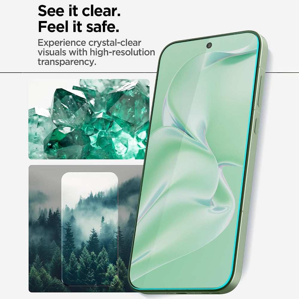 Film de protection écran Spigen GlastR AlignMaster S pour OnePlus 15R, Verre Trempé, Collage Complet, Set de 2 pièces AGL11398