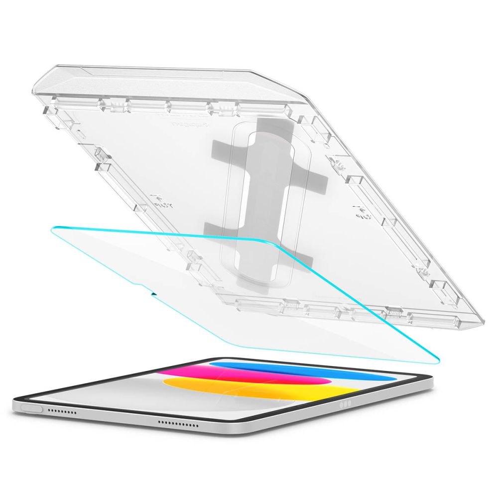 Pellicola protettiva per schermo Spigen GlastR EZ FIT per Apple iPad (2025) / (2022), Vetro temperato, Full Glue AGL05554