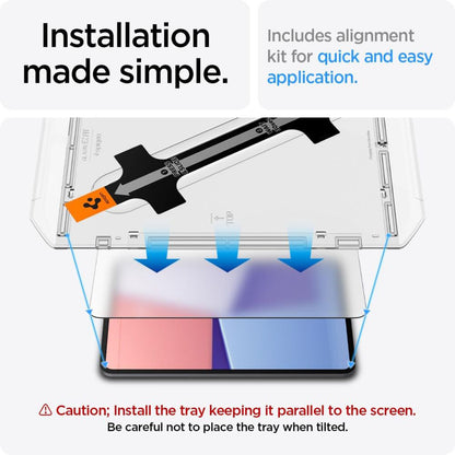 Film de protection d'écran Spigen GlastR EZ FIT pour Apple iPad Pro 13 (2024), Verre Trempé, Full Glue AGL07793