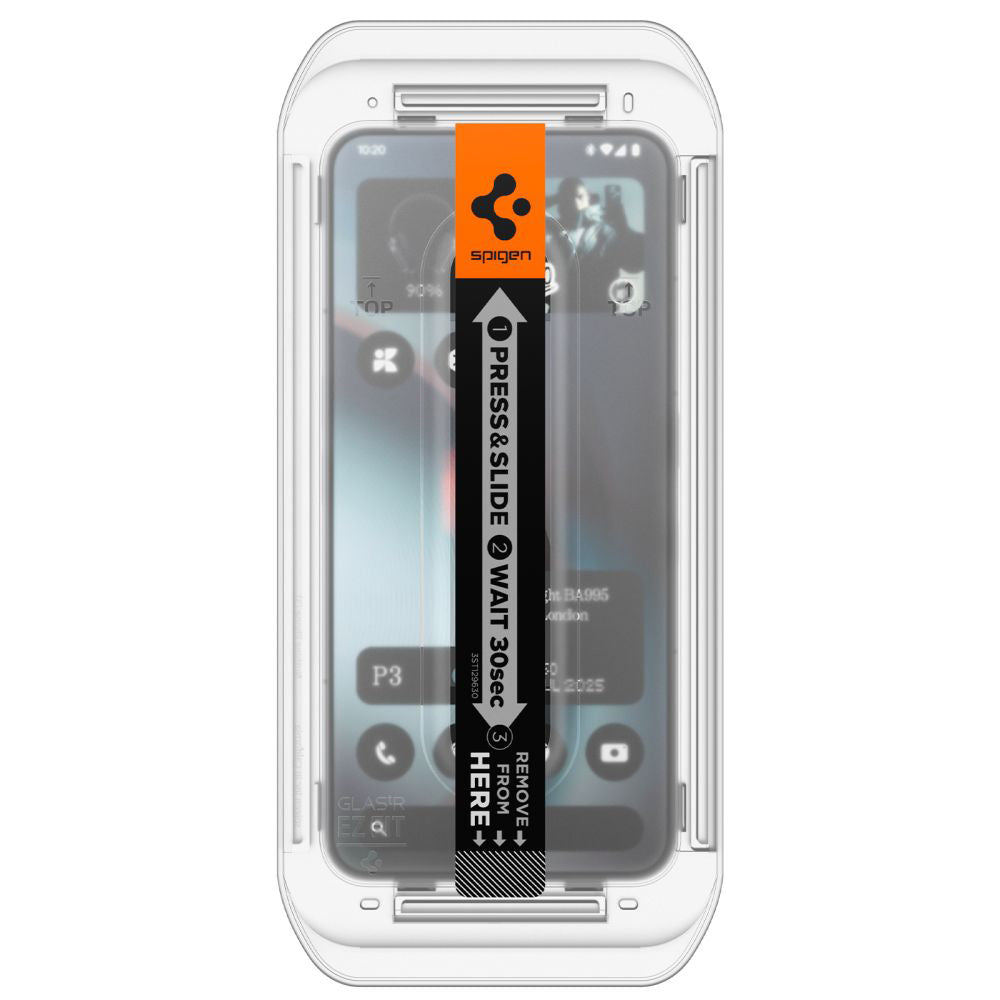 Film de protection écran Spigen GlastR EZ FIT pour Nothing Phone (3), Verre Trempé, Full Glue, Set 2 pièces AGL10165