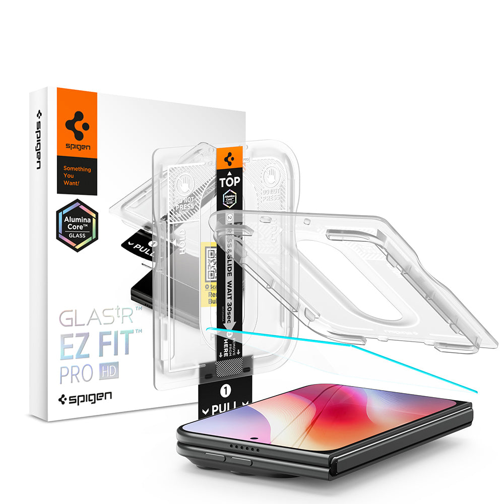 Pellicola protettiva per schermo Spigen GlastR EZ FIT Pro HD per Apple iPhone Duo, Vetro temperato, Full Glue AGL12014