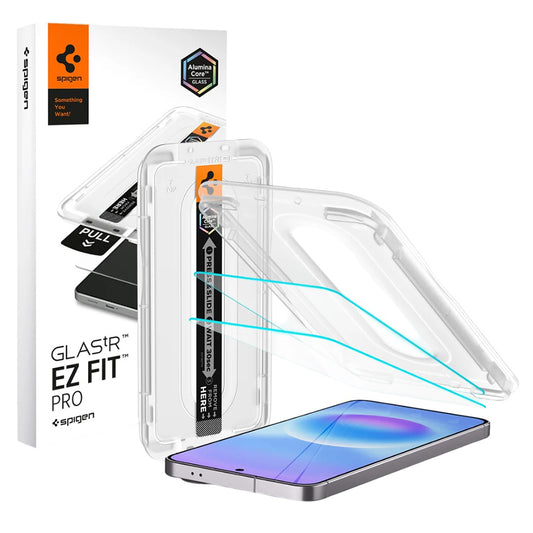 Film de protection écran Spigen GlastR EZ FIT Pro HD pour Samsung Galaxy A57 5G, Verre Trempé, Full Glue, Set 2 pièces AGL11397