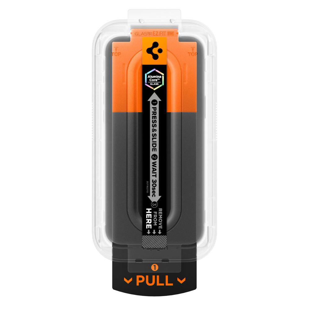 Schutzfolie Spigen GlastR EZ FIT Pro für Apple iPhone 17 Pro / 17 / 16 Pro, Gehärtetes Glas, Vollverklebung